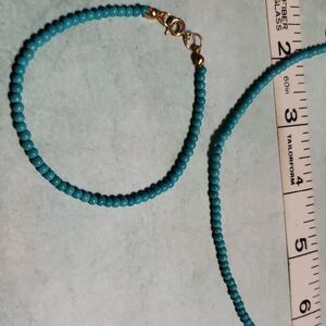 Turquoise Beaded Bracelet X 2